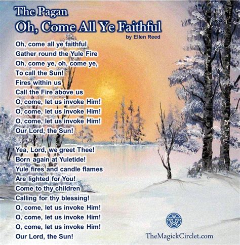 Pagan Winter solstice carols